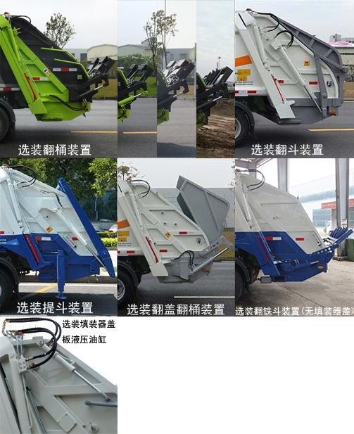 中联牌ZLJ5080ZYSX1JXE5压缩式垃圾车公告图片
