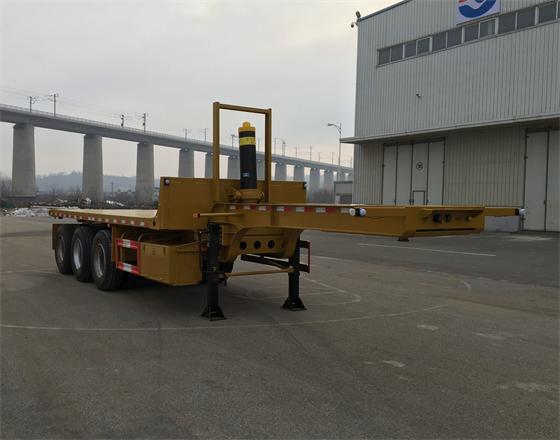 黄海牌10米33吨3轴平板自卸半挂车(DD9400ZZXP)