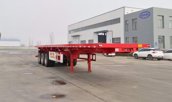 鑫万荣牌13米32.9吨3轴平板自卸半挂车(CWR9402ZZXP)