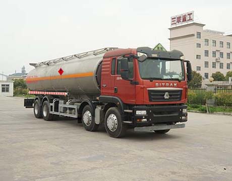 华威驰乐牌SGZ5321GRYZZ5C5铝合金易燃液体罐式运输车