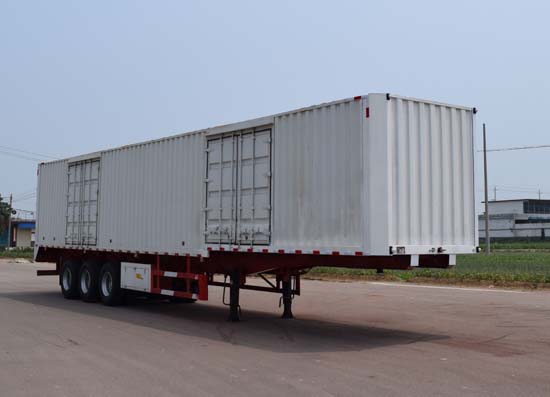 红荷北斗牌13.8米32.2吨3轴厢式运输半挂车(SHB9402XXY)