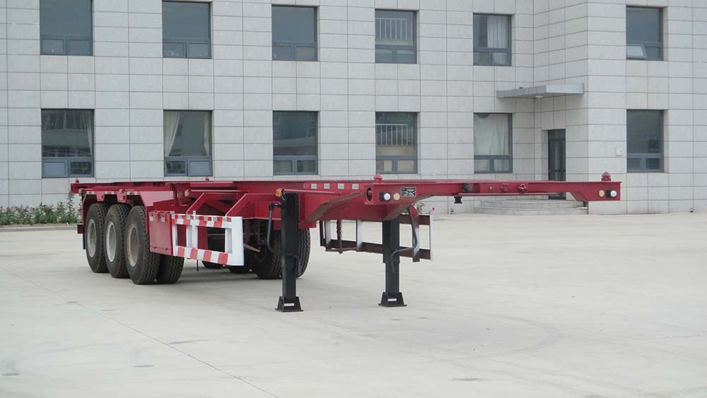 铮铮牌12.4米34.2吨3轴集装箱运输半挂车(YAJ9400TJZ)