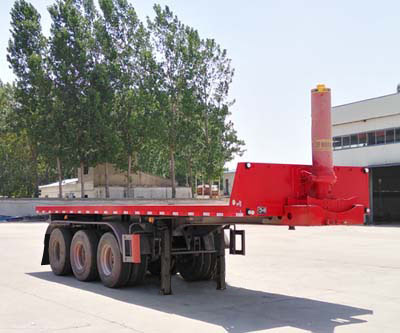 海克森牌9.5米33.1吨3轴平板自卸半挂车(HLE9400ZZXP)