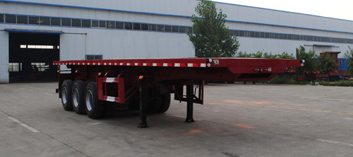 瑞郓牌9.5米33.5吨3轴平板自卸半挂车(YRD9402ZZXPC)