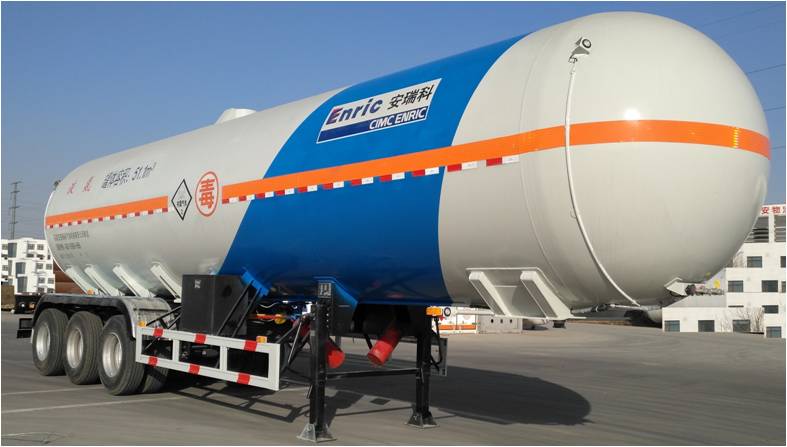 安瑞科牌12.3米27.1吨3轴液化气体运输半挂车(HGJ9401GYQ19)