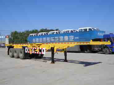 神行牌12.2米32.5吨3轴集装箱运输半挂车(YGB9401TJZ)