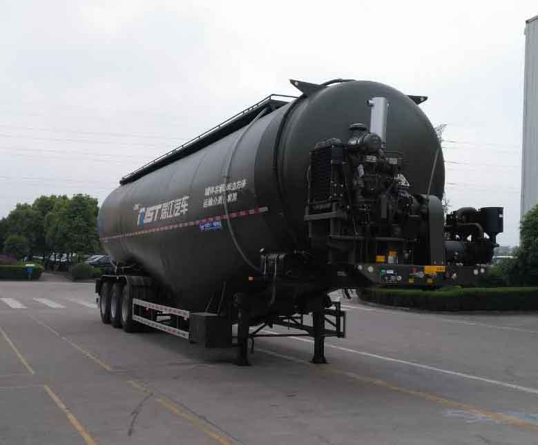 中集牌13.4米27.8吨3轴粉粒物料运输半挂车(ZJV9401GFLRJ)