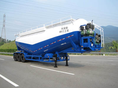 中集牌13米26.1吨3轴粉粒物料运输半挂车(ZJV9400GFLSZ)