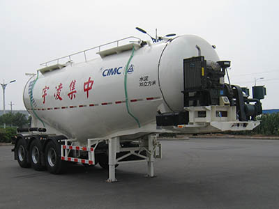中集牌10.1米32吨3轴中密度粉粒物料运输半挂车(ZJV9404GFLLY)