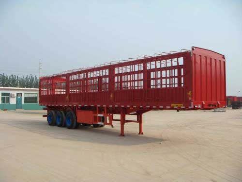 驹王牌13米33.6吨3轴仓栅式运输半挂车(ZJW9400CCYA)