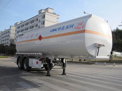 中集牌9.1米25.1吨2轴运油半挂车(ZJV9340GYYSZ)