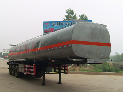 齐鲁中亚牌DEZ9402GRY易燃液体罐式运输半挂车图片