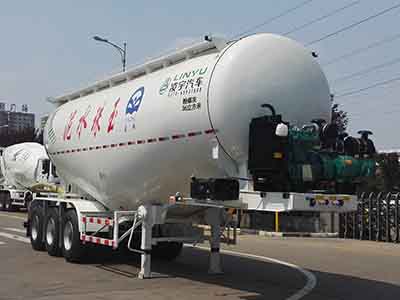 中集牌10.1米31.8吨3轴中密度粉粒物料运输半挂车(ZJV9401GFLLYB)