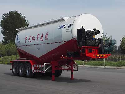 中集牌10.6米31.5吨3轴中密度粉粒物料运输半挂车(ZJV9401GFLLYA)