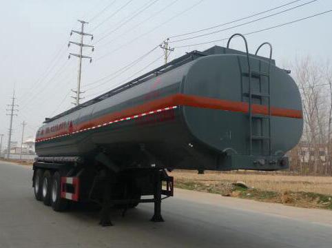 特运牌10.5米33.5吨3轴易燃液体罐式运输半挂车(DTA9403GRYB)