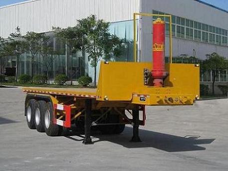 新华旭牌9.7米32吨3轴平板自卸半挂车(XHX9400ZZXP)