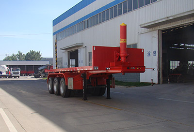 盛润牌9米32.1吨3轴平板自卸半挂车(SKW9401ZZXP)