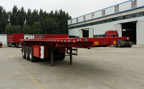 腾运牌11米32.5吨3轴平板自卸半挂车(LLT9400ZZXP)