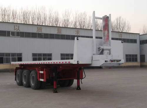 粱锋牌12米32.7吨3轴平板自卸半挂车(LYL9403ZZXP)