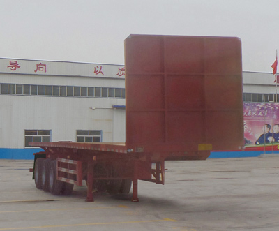 梁郓牌13米33吨3轴平板自卸半挂车(SLY9402ZZXP)