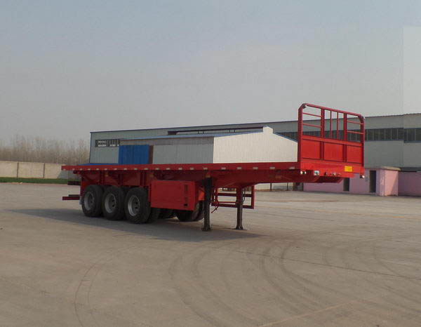 晋龙东捷牌11米29.5吨3轴平板自卸半挂车(TDJ9370ZZXP)