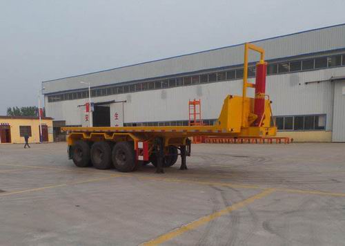 晋龙东捷牌9.5米29.7吨3轴平板自卸半挂车(TDJ9371ZZXP)