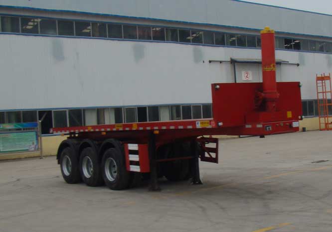华郓达牌9米32.5吨3轴平板自卸半挂车(FL9400ZZXP)