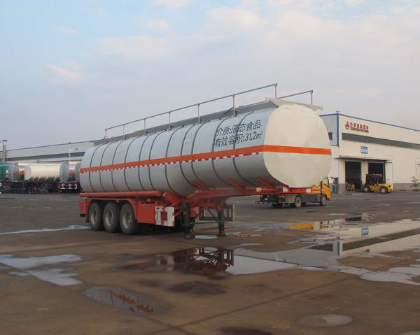 麟州牌11米30.7吨3轴液态食品运输半挂车(YDZ9400GYS)