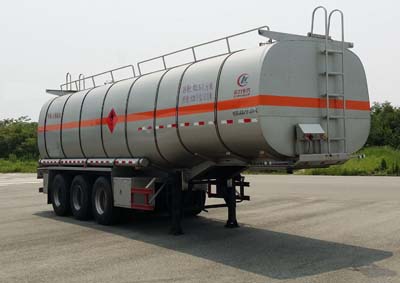 程力威牌11.7米33.5吨3轴铝合金易燃液体罐式运输半挂车(CLW9404GRYL)