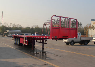 川堰牌13米34.5吨3轴平板运输半挂车(GTW9401TPB)