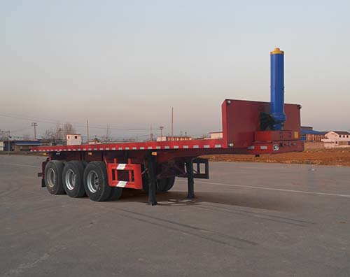 红荷北斗牌9米32.8吨3轴平板自卸半挂车(SHB9402ZZXP)