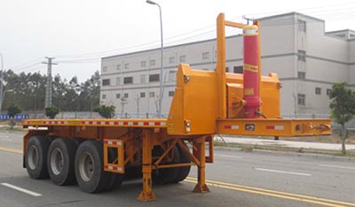 常春宇创牌8.5米32.9吨3轴平板自卸半挂车(FCC9401ZZXP)