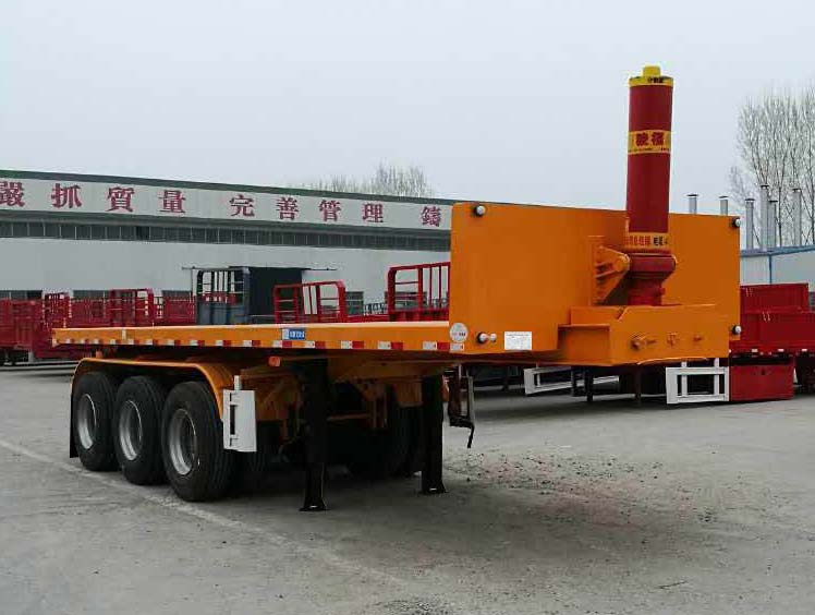 鲁际通牌8.5米32.8吨3轴平板自卸半挂车(LSJ9400ZZXP)