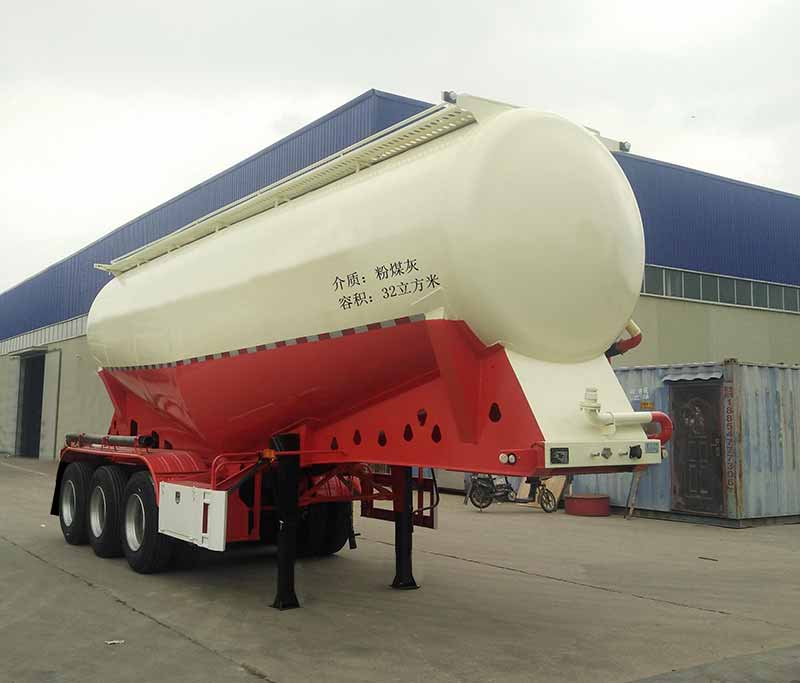 丰奥达牌9.3米32.8吨3轴中密度粉粒物料运输半挂车(LTY9400GFLA)
