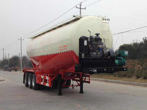 丰奥达牌10米32.5吨3轴中密度粉粒物料运输半挂车(LTY9401GFLA)