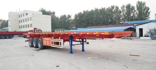 鲁际通牌13米33.2吨3轴平板自卸半挂车(LSJ9402ZZXP)