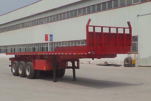 豪骏昌牌11.5米33.5吨3轴平板自卸半挂车(RHJ9401ZZXP)