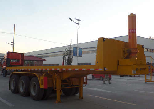 瑞宜达牌8米34吨3轴平板自卸半挂车(LLJ9403ZZXP)