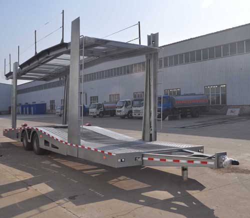 旗林牌12米11.9吨2轴中置轴车辆运输挂车(QLG9181TCL)
