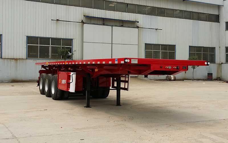 沃德利牌11米33.2吨3轴平板自卸半挂车(WDL9404ZZXP)