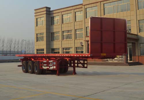 坤博牌13米33.5吨3轴平板自卸半挂车(LKB9403ZZXP)