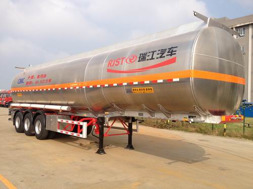 瑞江牌12.4米33.5吨3轴铝合金食用油运输半挂车(WL9402GSY)