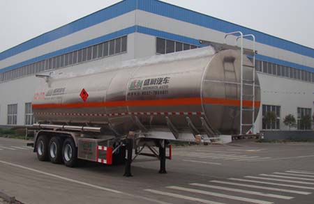 盛润牌11米31.2吨3轴易燃液体罐式运输半挂车(SKW9408GRYT)