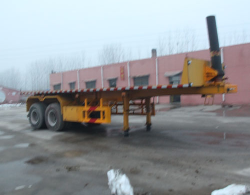 华梁天鸿牌8.2米29.3吨2轴平板自卸半挂车(LJN9350ZZXP)