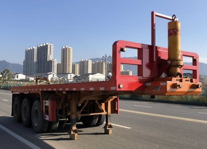 南明牌8米32.5吨3轴平板自卸半挂车(LSY9405ZZXP)