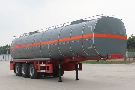 景阳岗牌10.2米31.9吨3轴易燃液体罐式运输半挂车(SFL9405GRY)