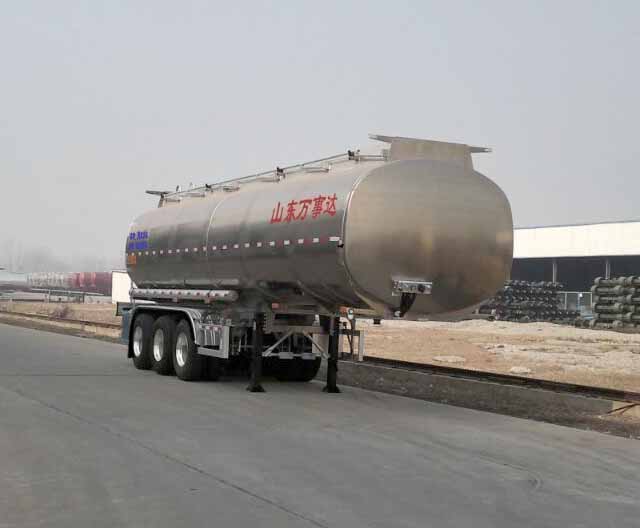 万事达牌10.4米34.2吨3轴铝合金液态食品运输半挂车(SDW9401GYS)