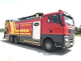捷达消防牌SJD5321TXFBP400/YDSDA泵浦消防车