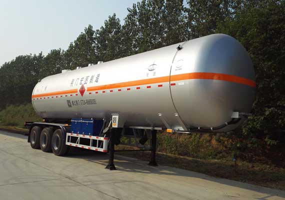 宏图牌12.1米28.6吨3轴液化气体运输半挂车(HT9408GYQ3A)