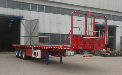 天骏达牌13米34吨3轴平板运输半挂车(JGH9400TPB)